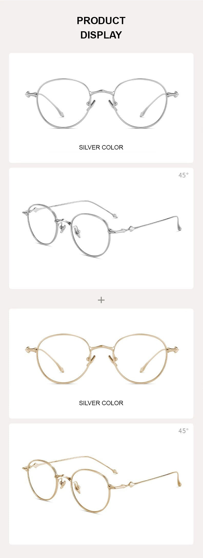 Chashma Womens Full Rim Small Oval Titanium Eyeglasses 72031 — view 2 | Chashma at FuzWeb