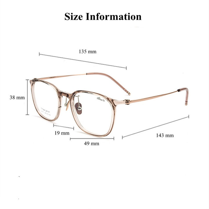 Chashma Ochki Womens Full Rim Square Tr 90 Titanium Eyeglasses 29107 — view 2 | Chashma Ochki at FuzWeb