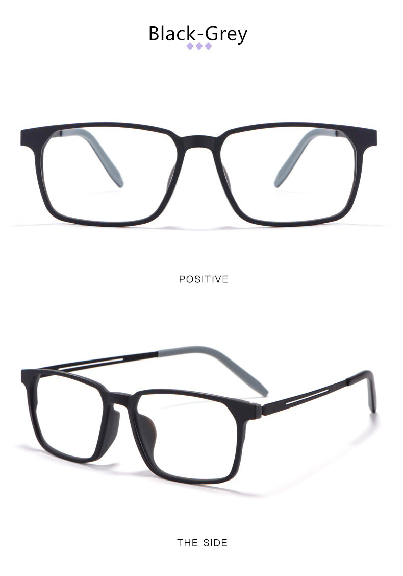 Kocolior Unisex Full Rim Square Tr 90 Titanium Hyperopic Reading Glasses 88781.