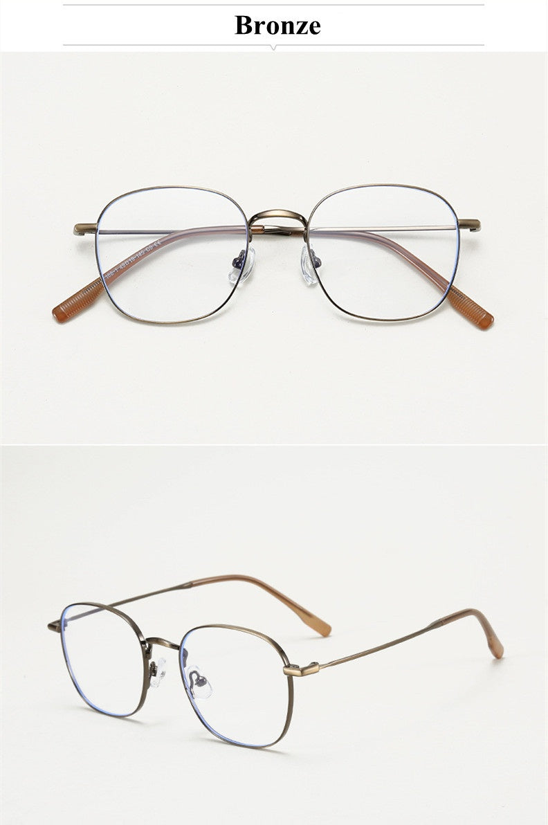 Chashma Ochki Womens Full Rim Oval Square Alloy Eyeglasses 70168 — view 2 | Chashma Ochki at FuzWeb