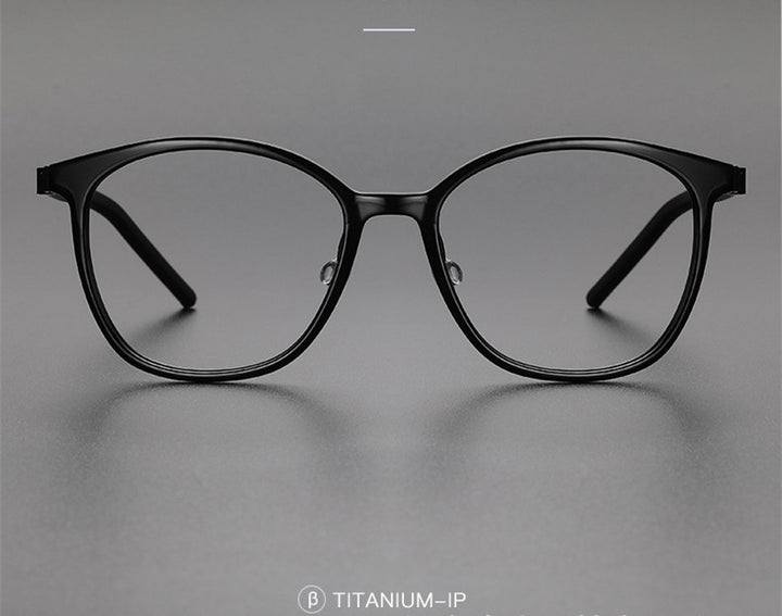 Aimee Womens Full Rim Square Acetate Titanium Eyeglasses 41851 — view 2 | Aimee at FuzWeb