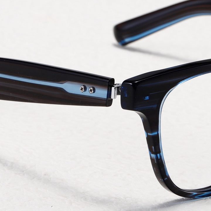 Aimee Unisex Full Rim Square Titanium Acetate Eyeglasses 14152 — view 3 | Aimee at FuzWeb