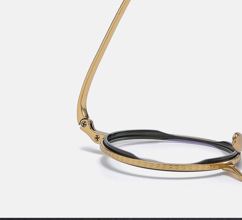 Oveliness Womens Full Rim Round Titanium Eyeglasses 369123 — view 1 | Oveliness at FuzWeb