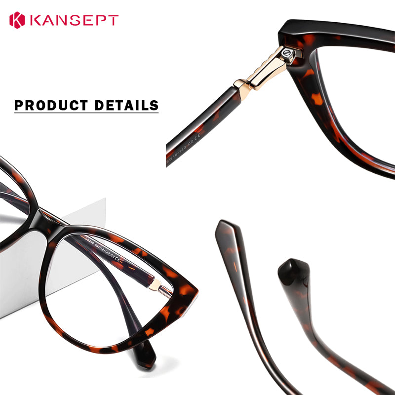 Kansept Unisex Full Rim Cat Eye Tr 90 Frames 152490 FuzWeb