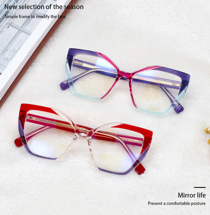 CCspace Womens Full Rim Cat Eye Tr 90 Titanium Frame Eyeglasses 54585 — view 1 | CCspace at FuzWeb