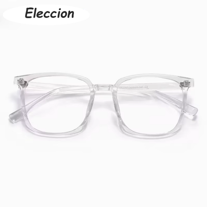 Eleccion Unisex Full Rim Square Tr 90 Titanium Eyeglasses 92101