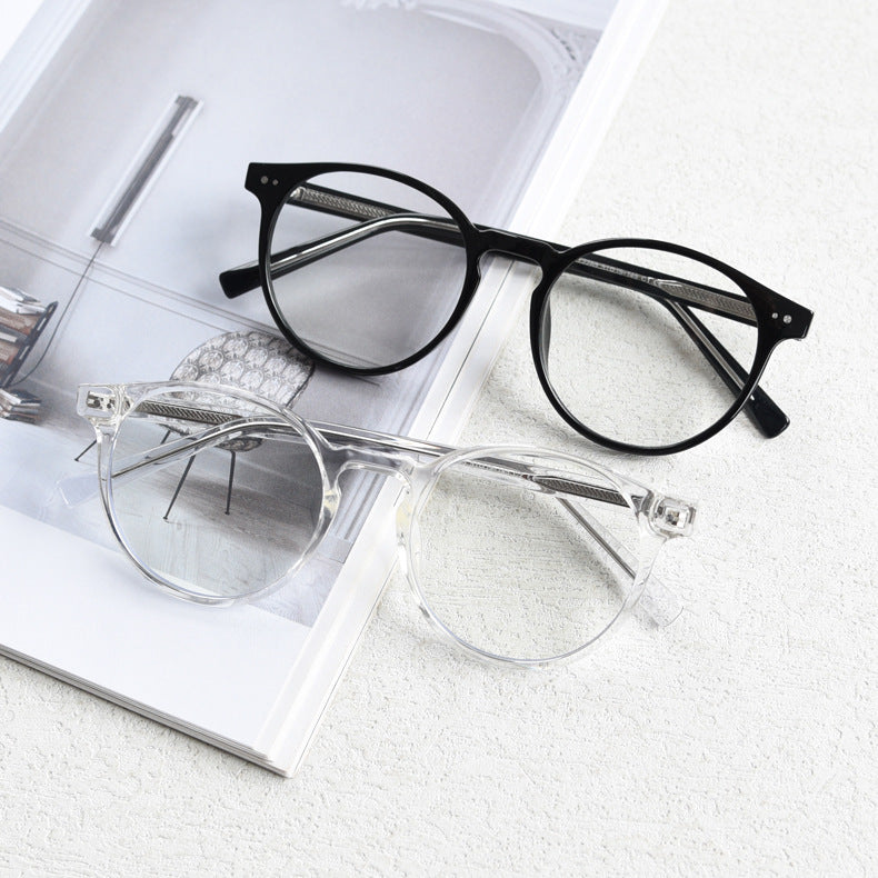 CCspace Unisex Full Rim Round Tr 90 Titanium Eyeglasses 55868 — view 1 | CCspace at FuzWeb