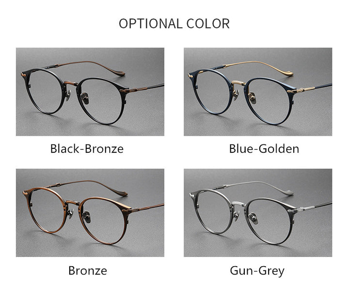 Aimee Unisex Full Rim Oval Round Titanium Eyeglasses 3112.