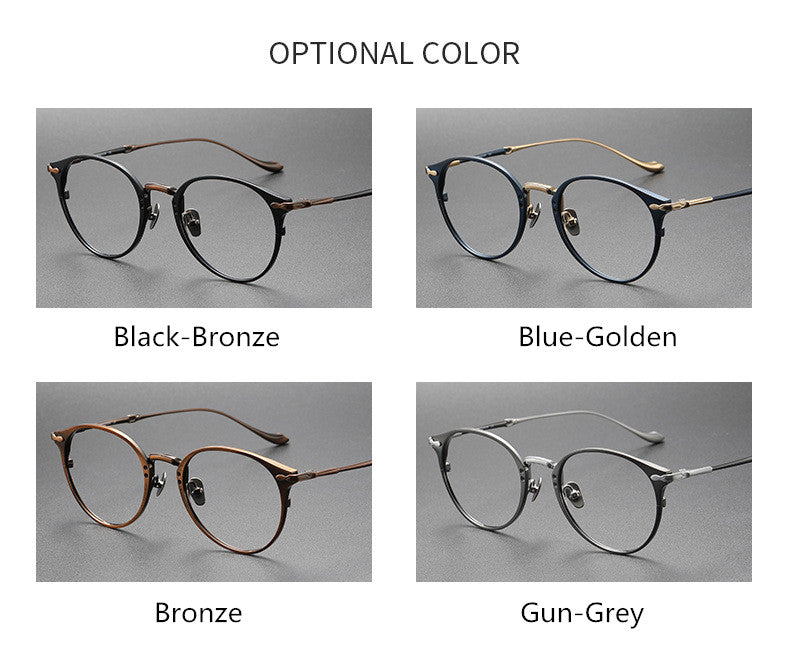 Aimee Unisex Full Rim Oval Round Titanium Eyeglasses 3112.