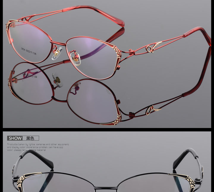 Womens Full Rim Eyeglasses Alloy Frame S2834 — view 11 | Bclear at FuzWeb