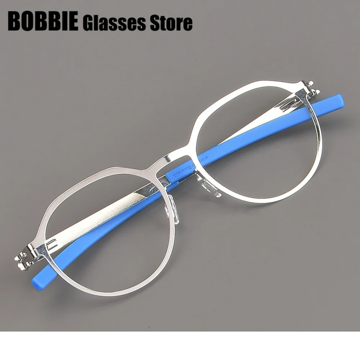 Bobbie Women's Full Rim Polygon Oval Steel Screwless Eyeglasses 524520