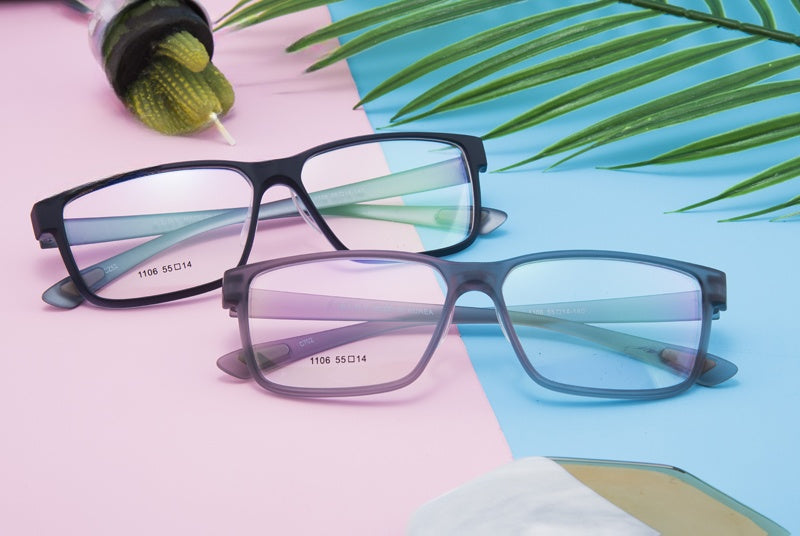 Chashma Mens Full Rim Big Square Tr 90 Titanium Sport Eyeglasses 1106 — view 1 | Chashma at FuzWeb