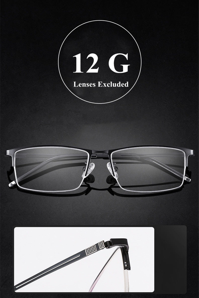 Chashma Ochki Men's Semi Rim Square Alloy Eyeglasses 9070.