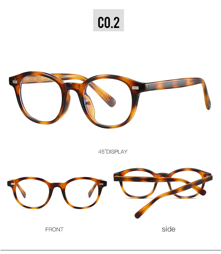 Kocolior Unisex Full Rim Round Tr 90 Photochromic Reading Glasses 28017.