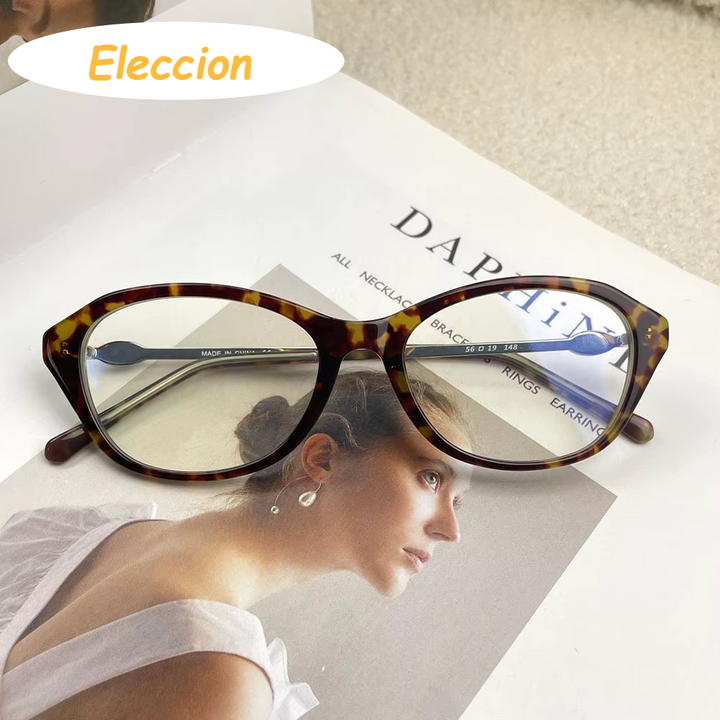 Eleccion Unisex Full Rim Oval Square Acetate Eyeglasses 794020