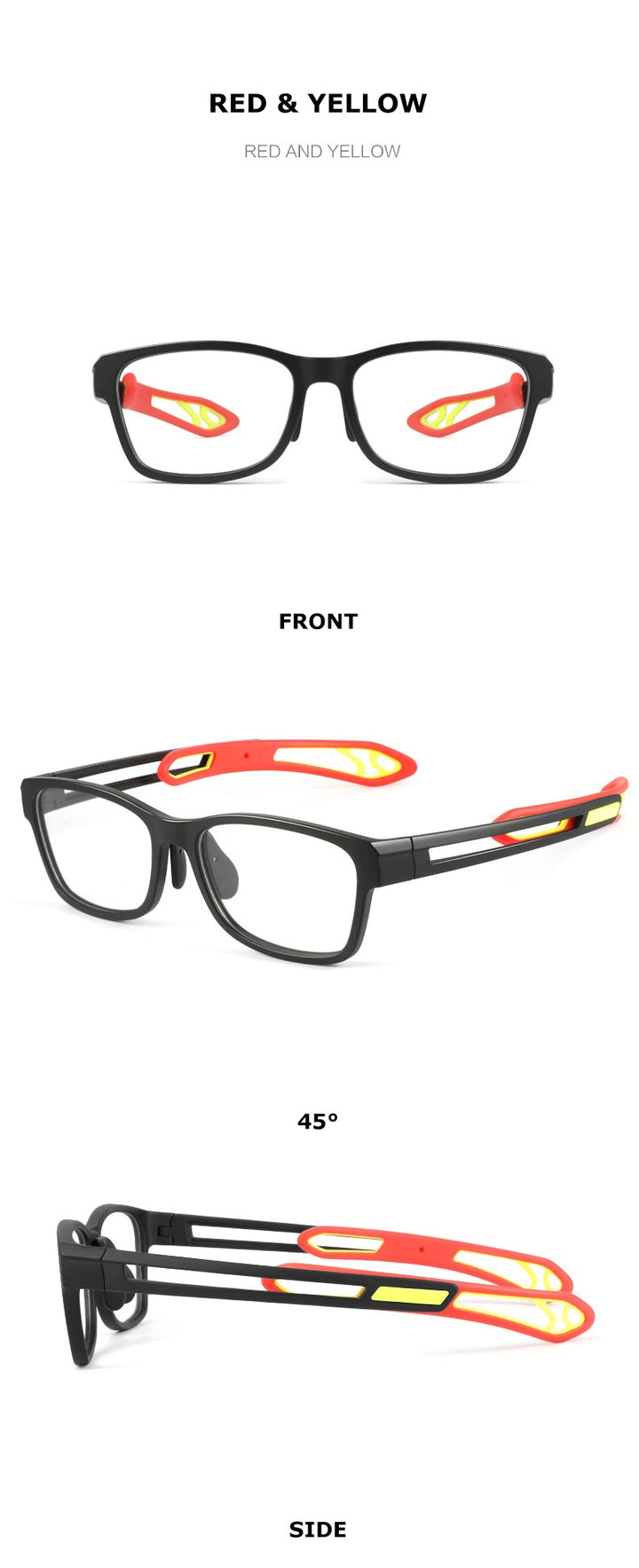 Chashma Ochki Unisex Full Rim Square Tr 90 Titanium Sport Eyeglasses 1927 — view 7 | Chashma Ochki at FuzWeb