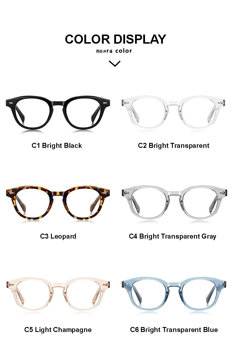 Chashma Ottica Unisex Full Rim Round Tr 90 Alloy Eyeglasses 774106 FuzWeb