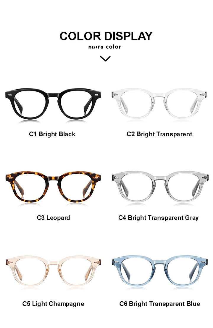 Chashma Ottica Unisex Full Rim Round Tr 90 Alloy Eyeglasses 774106 FuzWeb