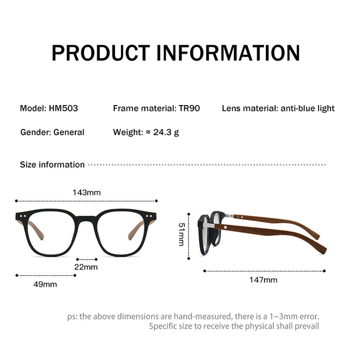 Vicky Unisex Full Rim Square Tr 90 Alloy Reading Glasses 622503.