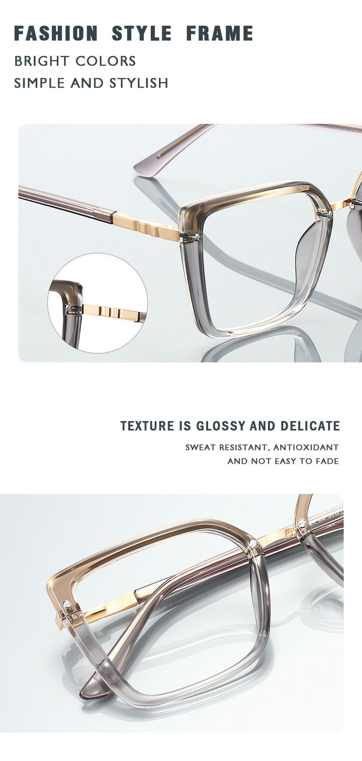 Kansept Womens Full Rim Square Polycarbonate Eyeglasses 2224 — view 2 | Kansept at FuzWeb