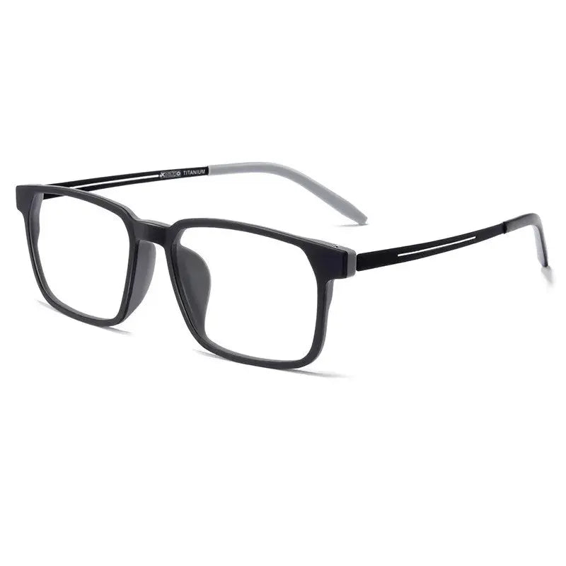 Kocolior Unisex Full Rim Square Tr 90 Titanium Hyperopic Reading Glasses 88781.