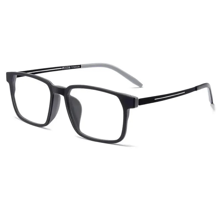Kocolior Unisex Full Rim Square Tr 90 Titanium Hyperopic Reading Glasses 88781.