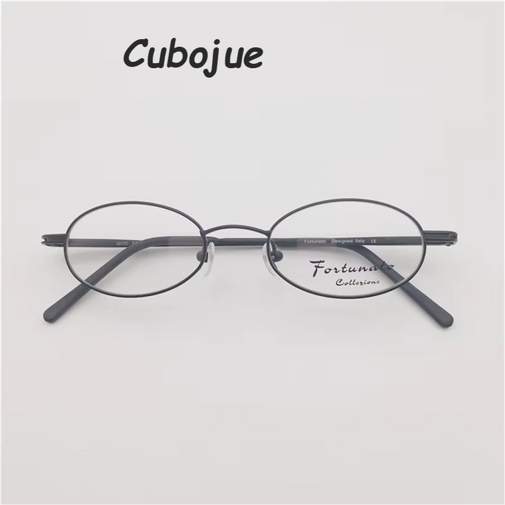 Cubojue Women's Full Rim Oval Titanium Reading Glasses 813028