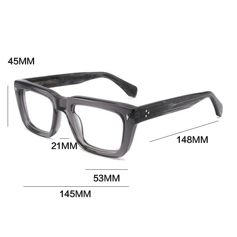 Gatenac Unisex Full Rim Square Brow Line Acetate Reading Glasses 882222 — view 1 | Gatenac at FuzWeb