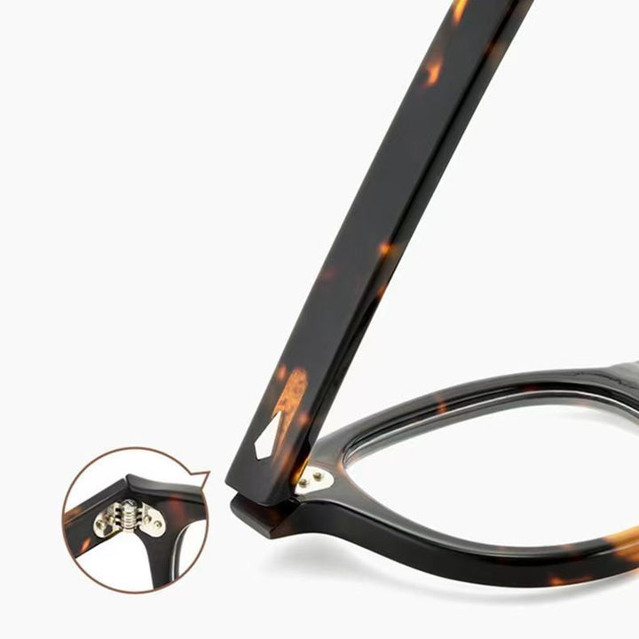 Yimaruili Unisex Full Rim Round Acetate Eyeglasses Three Sizes Y1915.
