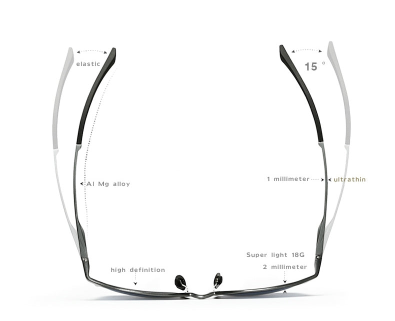 Hdcrafter Unisex Full Rim Oval Round Aluminum Frame Polarized Sunglasses L6625 — view 5 | Hdcrafter Sunglasses at FuzWeb