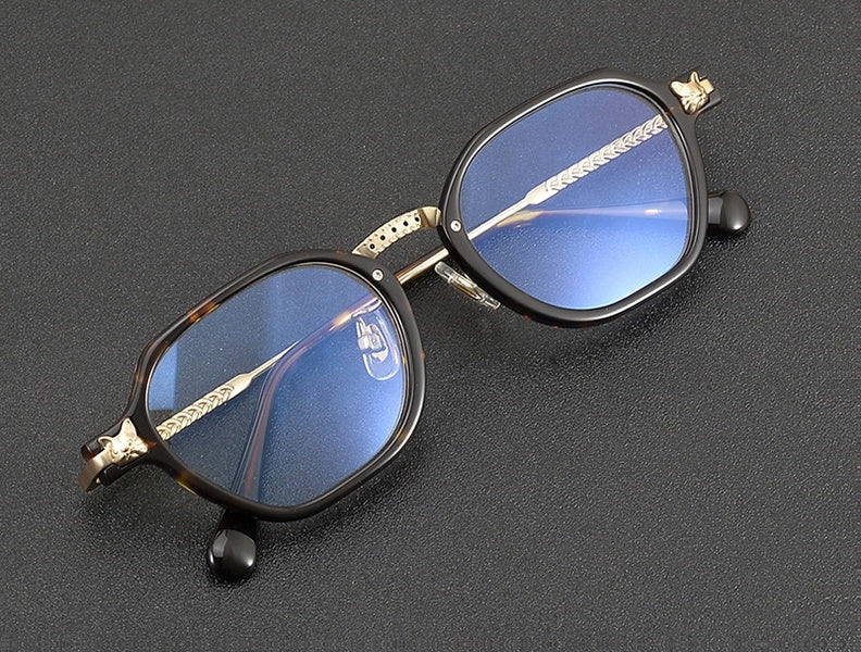 Chashma Ochki Unisex Full Rim Poygon Titanium Acetate Eyeglasses 361009 — view 2 | Chashma Ochki at FuzWeb