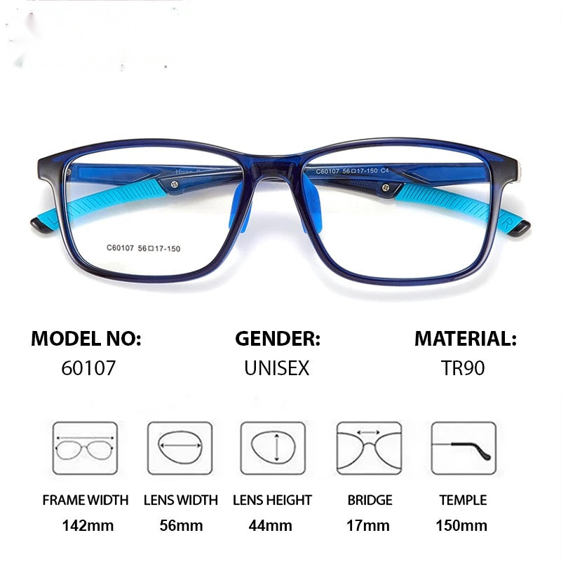 Chashma Ochki Unisex Full Rim Square Tr 90 Titanium Eyeglasses 960107 — view 2 | Chashma Ochki at FuzWeb