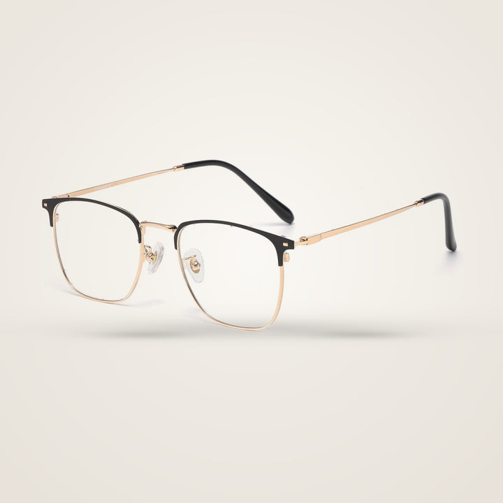 Bclear Unisex Half Rim Round Pure Titanium Eyeglasses WW4070 — view 3 | Bclear at FuzWeb