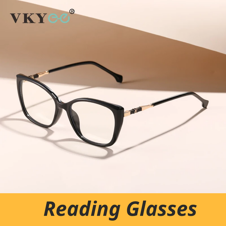 Vicky Women's Full Rim Cat Eye Tr 90 Alloy Reading Glasses 327004
