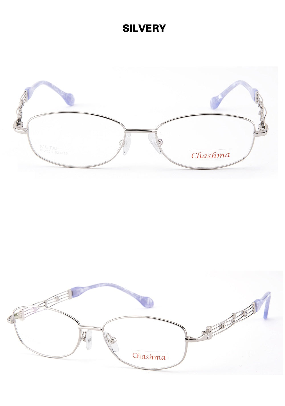 Chashma Ottica Women's Full Rim Oval Alloy Eyeglasses 2528.