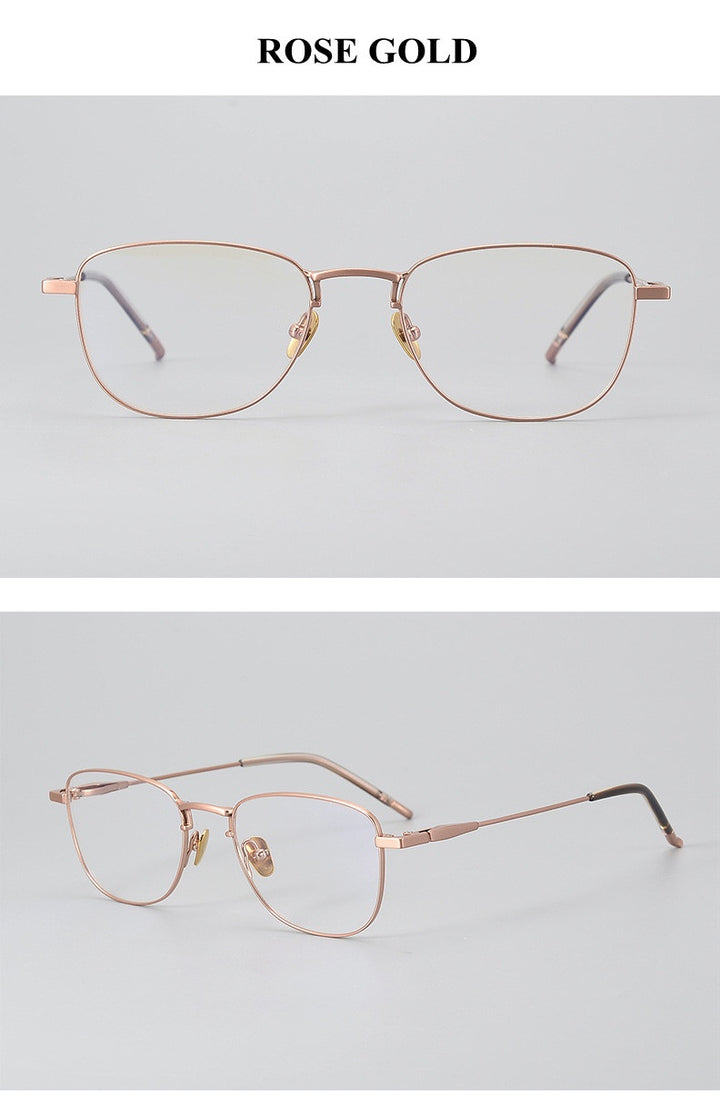 Chashma Unisex Full Rim Polygon Square Titanium Eyeglasses 887465.