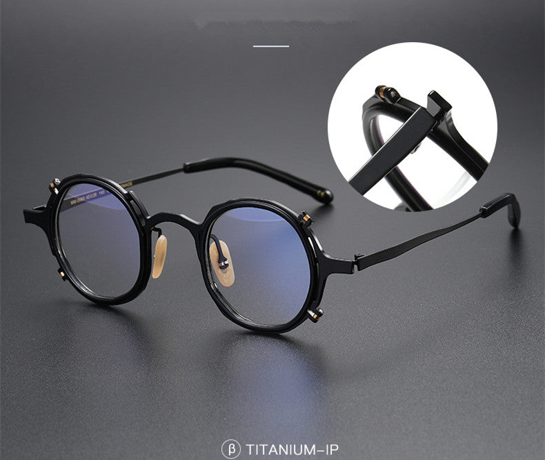 Aimee Unisex Full Rim Round Titanium Acetate Eyeglasses 4483.