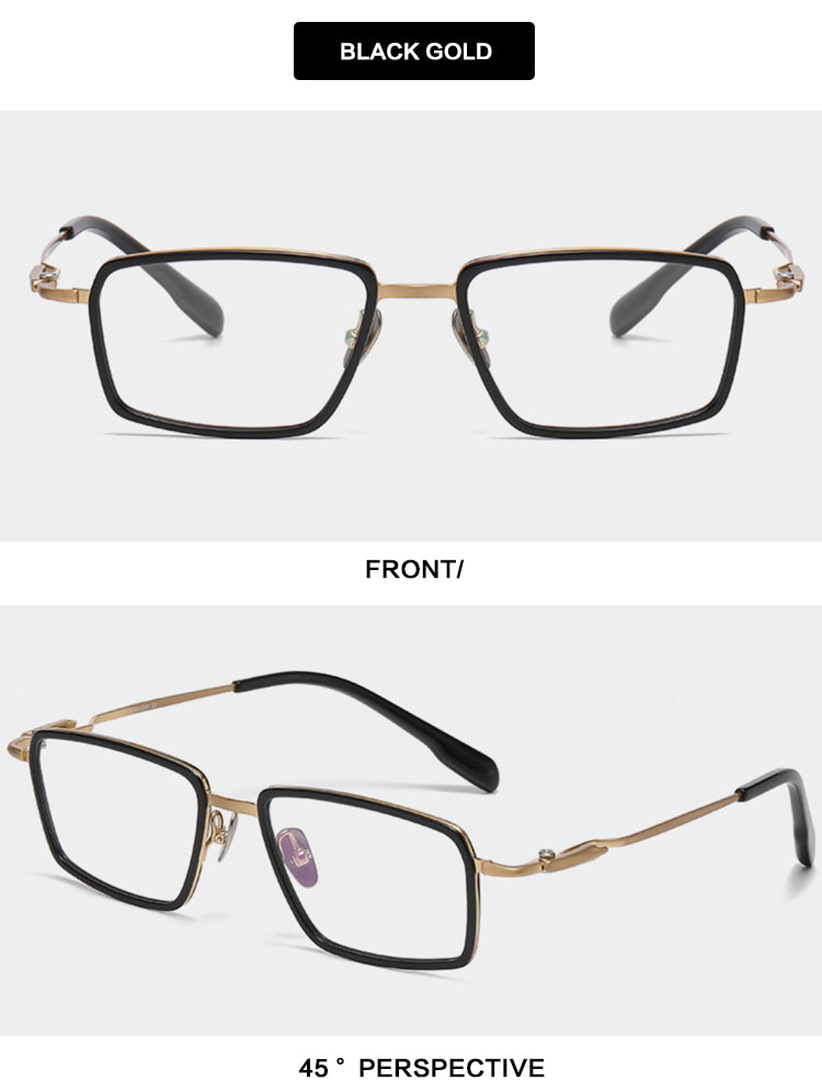 Gatenac Unisex Full Rim Square Titanium Acetate Photochromic Reading Glasses 840061 — view 2 | Gatenac at FuzWeb