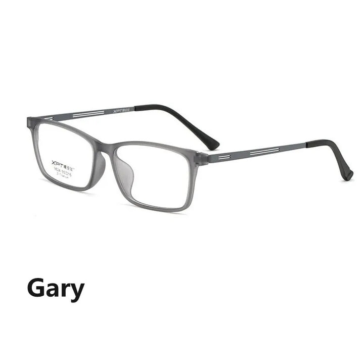 Kocolior Unisex Full Rim Square Titanium Alloy Hyperopic Reading Glasses 9824.