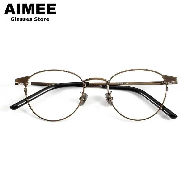 Aimee Women's Full Rim Oval Round Titanium Eyeglasses 369960