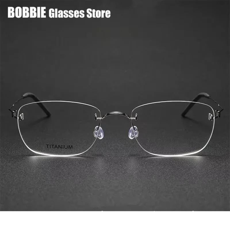 Bobbie Women's Rimless Square Screwless Titanium Eyeglasses 297639