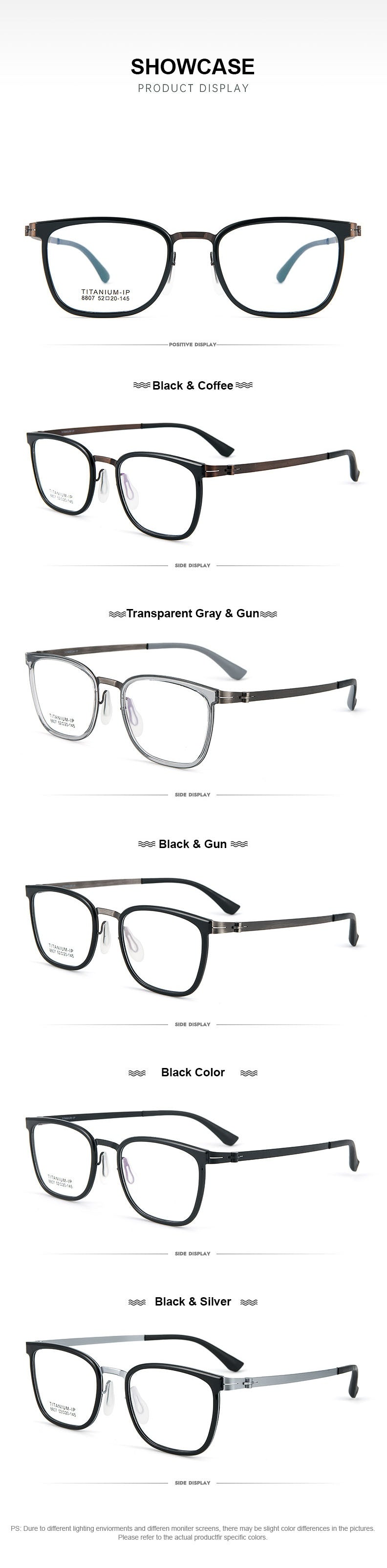 Chashma Unisex Full Rim Square Titanium Tr 90 Eyeglasses 8807 — view 4 | Chashma at FuzWeb