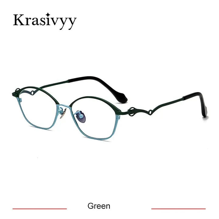 Krasivyy Unisex Full Rim Oval Square Titanium Eyeglasses 316086.