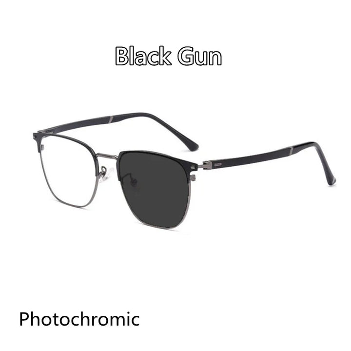 Kocolior Unisex Full Rim Square Titanium Alloy Hyperopic Reading Glasses 6120.