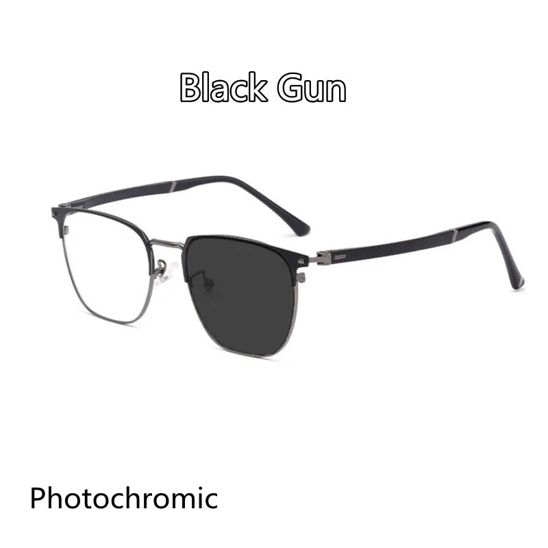 Kocolior Unisex Full Rim Square Titanium Alloy Hyperopic Reading Glasses 6120.