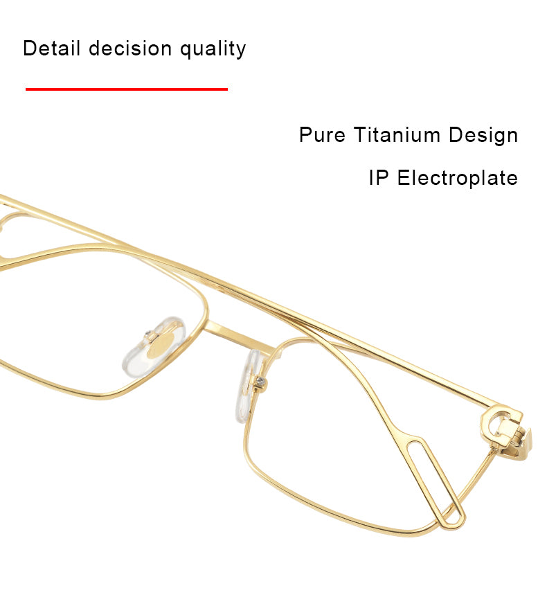 Krasivyy Unisex Full Rim Polygon Square Titanium Eyeglasses 420219 — view 1 | Krasivyy at FuzWeb