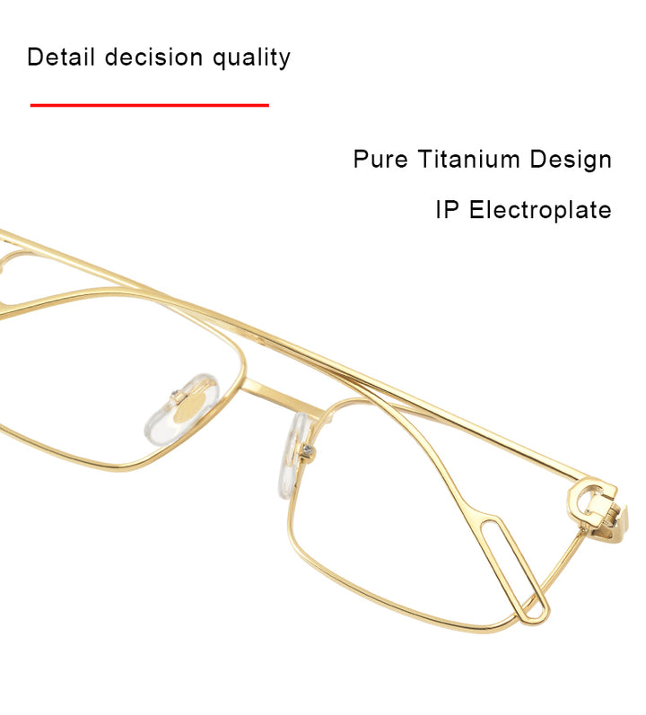 Krasivyy Unisex Full Rim Polygon Square Titanium Eyeglasses 420219 — view 1 | Krasivyy at FuzWeb