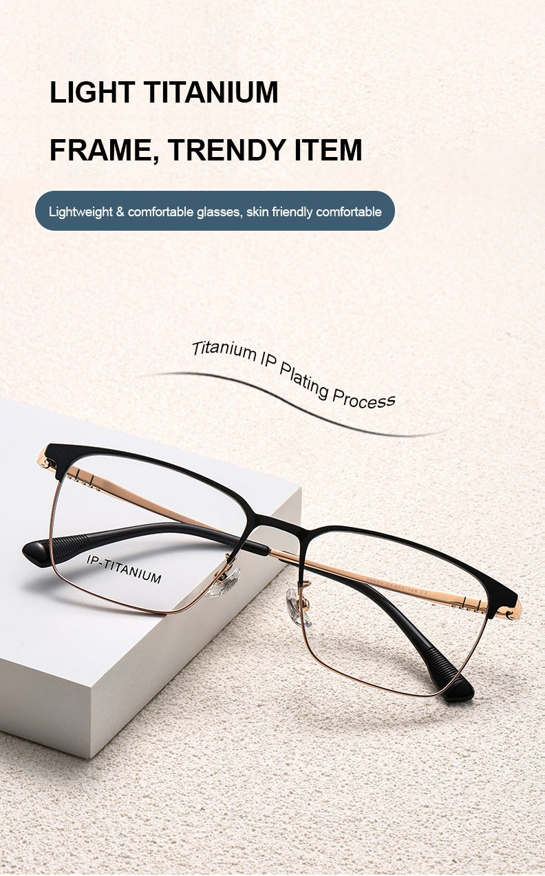 Chashma Mens Full Rim Square Titanium Eyeglasses 98601 — view 3 | Chashma at FuzWeb