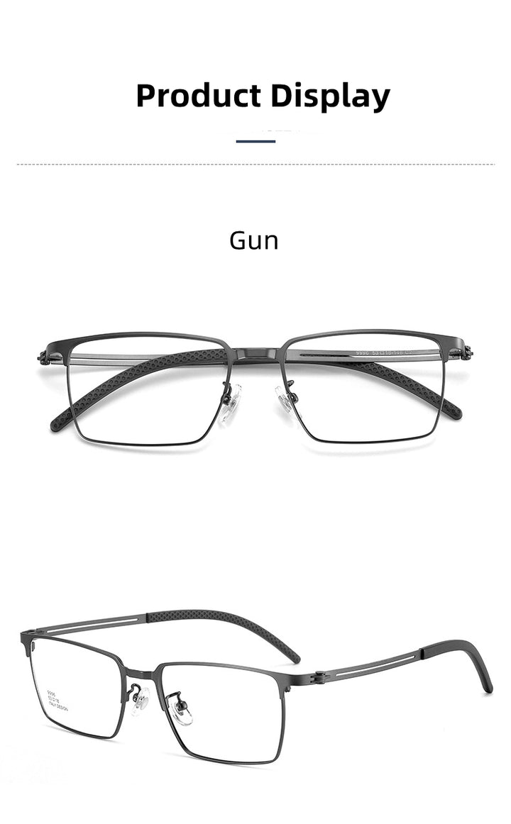 Kocolior Unisex Full Rim Polygon Square Alloy Reading Glasses 79996.