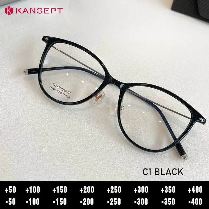 Kansept Unisex Full Rim Cat Eye Tr 90 Titanium Frames 206800 FuzWeb
